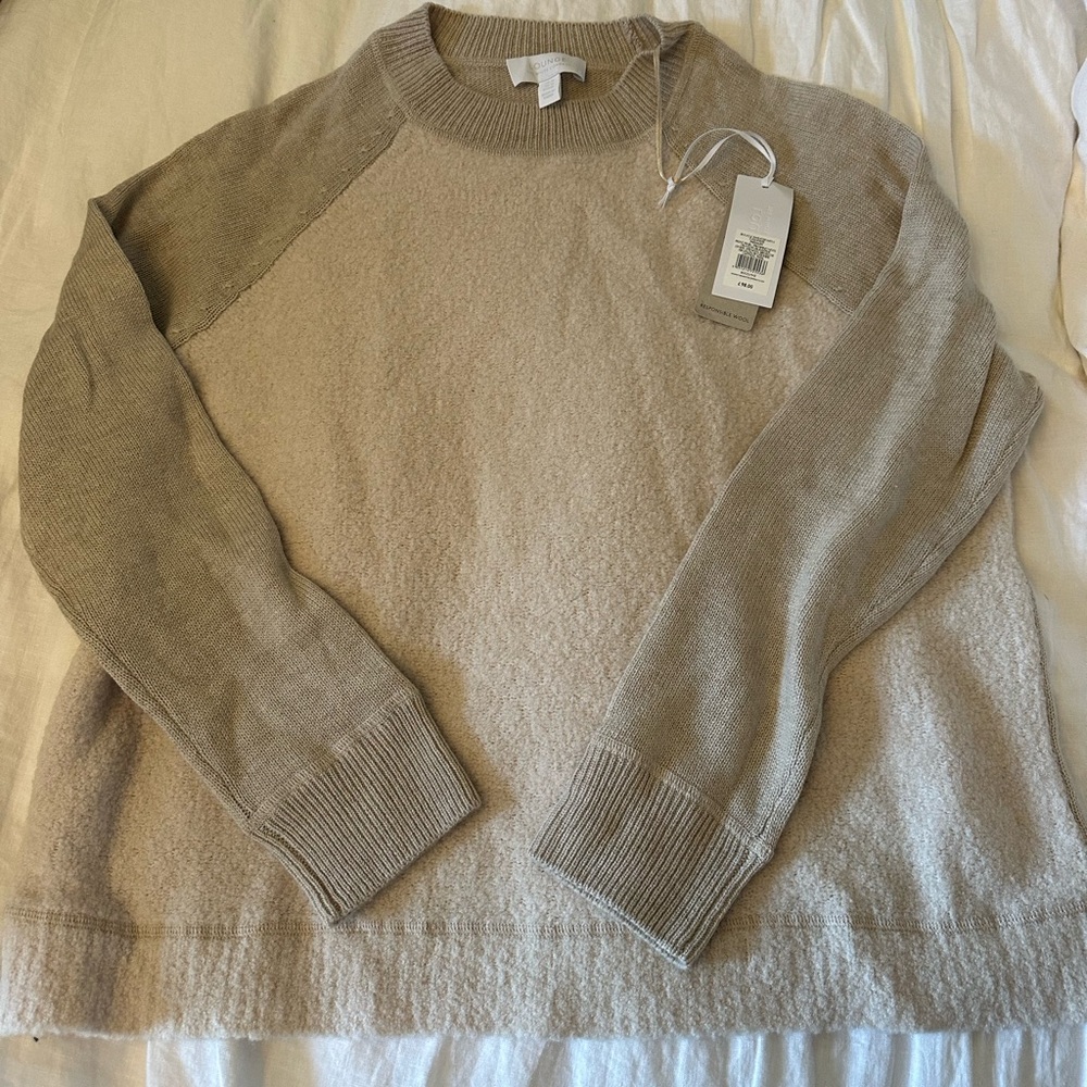 The White Company women’s boucle & cashmere sweater size M NWT